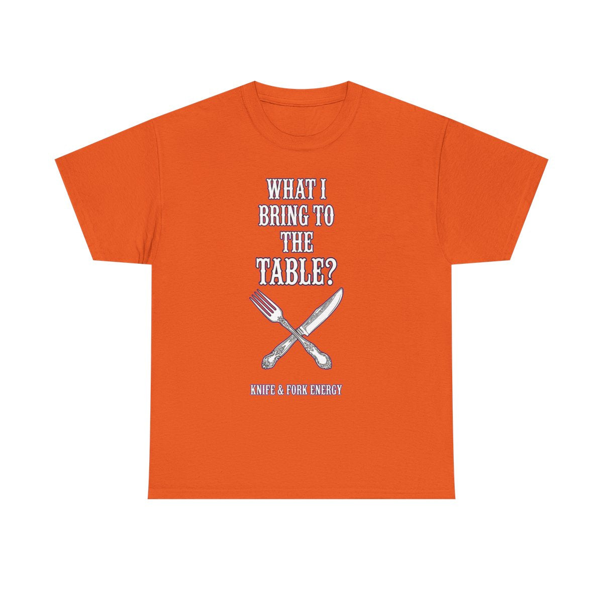 Knife & Fork Energy Tee - Orange