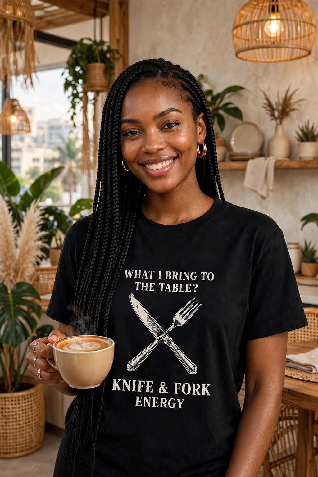 Knife & Fork Energy Tee - Chef Gianni's Atlanta Catering merch