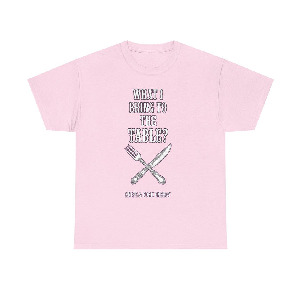 Knife & Fork Energy Tee - Light Pink
